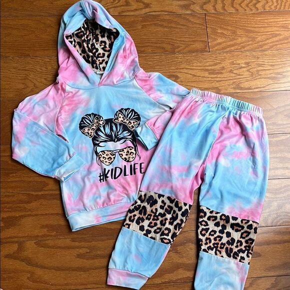 Kids Tie-Dye Hoodie and Pants Set - Picture 1 of 1